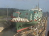 Chinese Container ship enters Gatun Locks